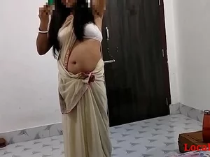 Saree-clad girl gets banged hard by syndicate, ending up with a big cumshot.