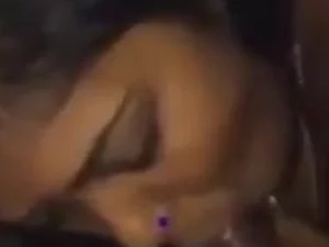 Indian teenage girl expertly deepthroats big dick in steamy video.